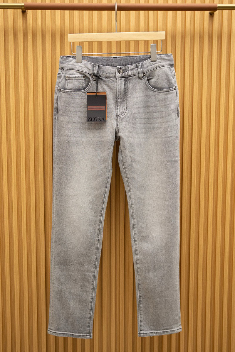 Zegna Мужские джинсы серого цвета Premium