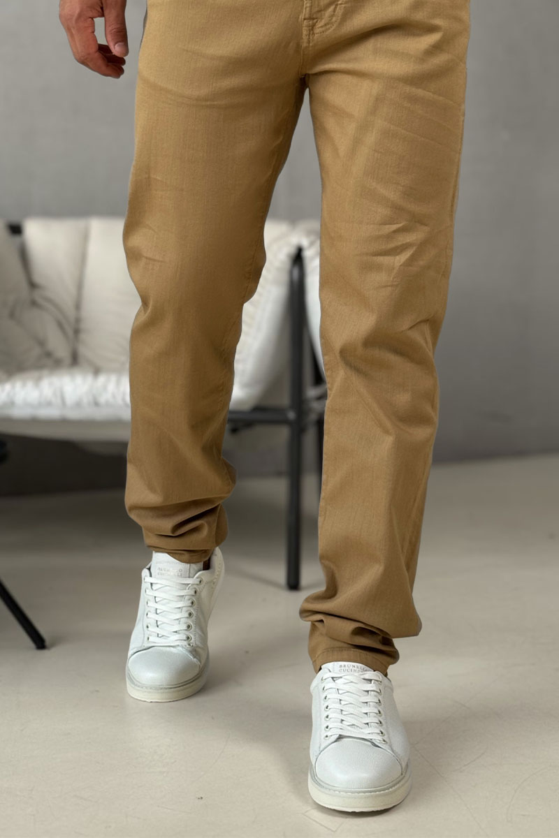 Designer Мужские кроссовки grain leather - White