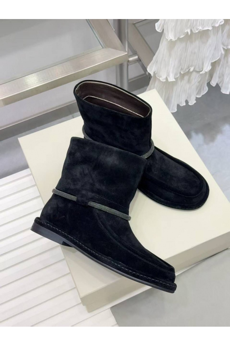 Designer Женские замшевые сапоги premium - Black