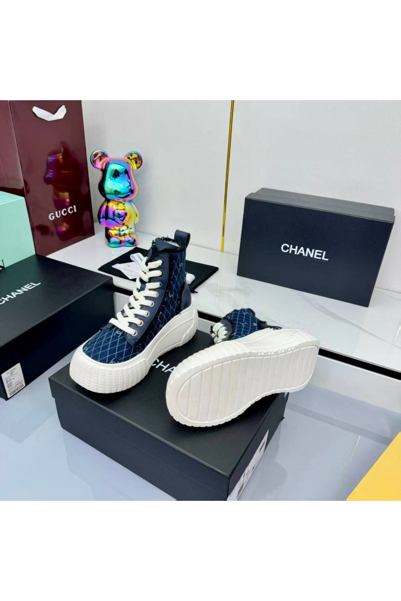 Chаnеl Женские кеды premium - Navy