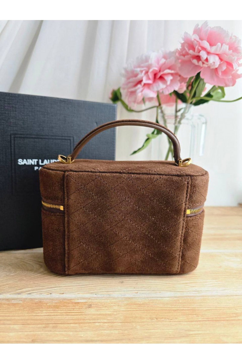 Yves Saint Laurent Замшевая сумка Gaby Vanity 17x12 см