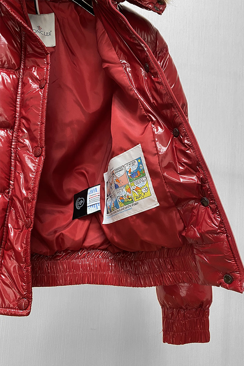 Moncler Женская брендовая куртка красного цвета