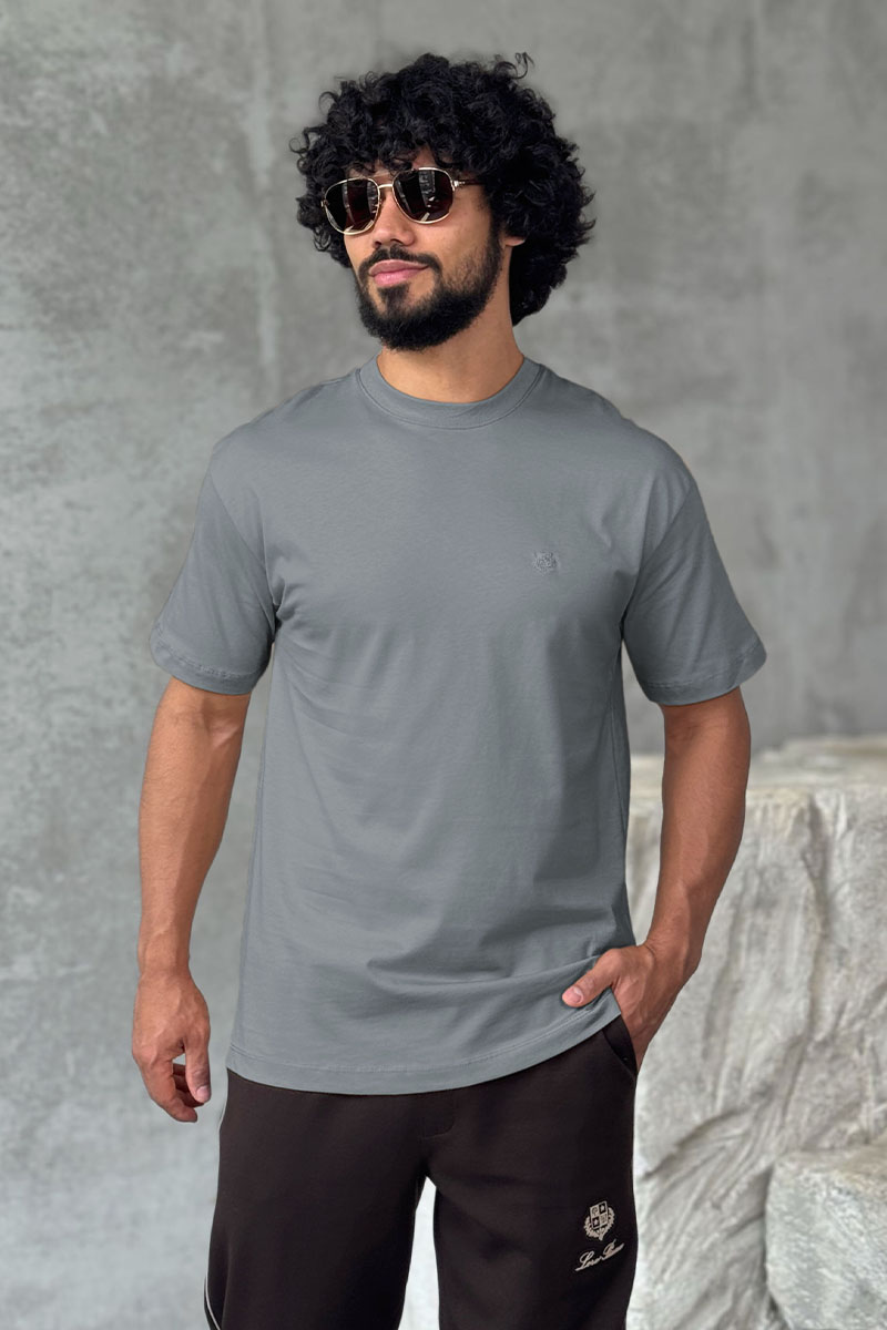 Loro Piana Мужская серая футболка