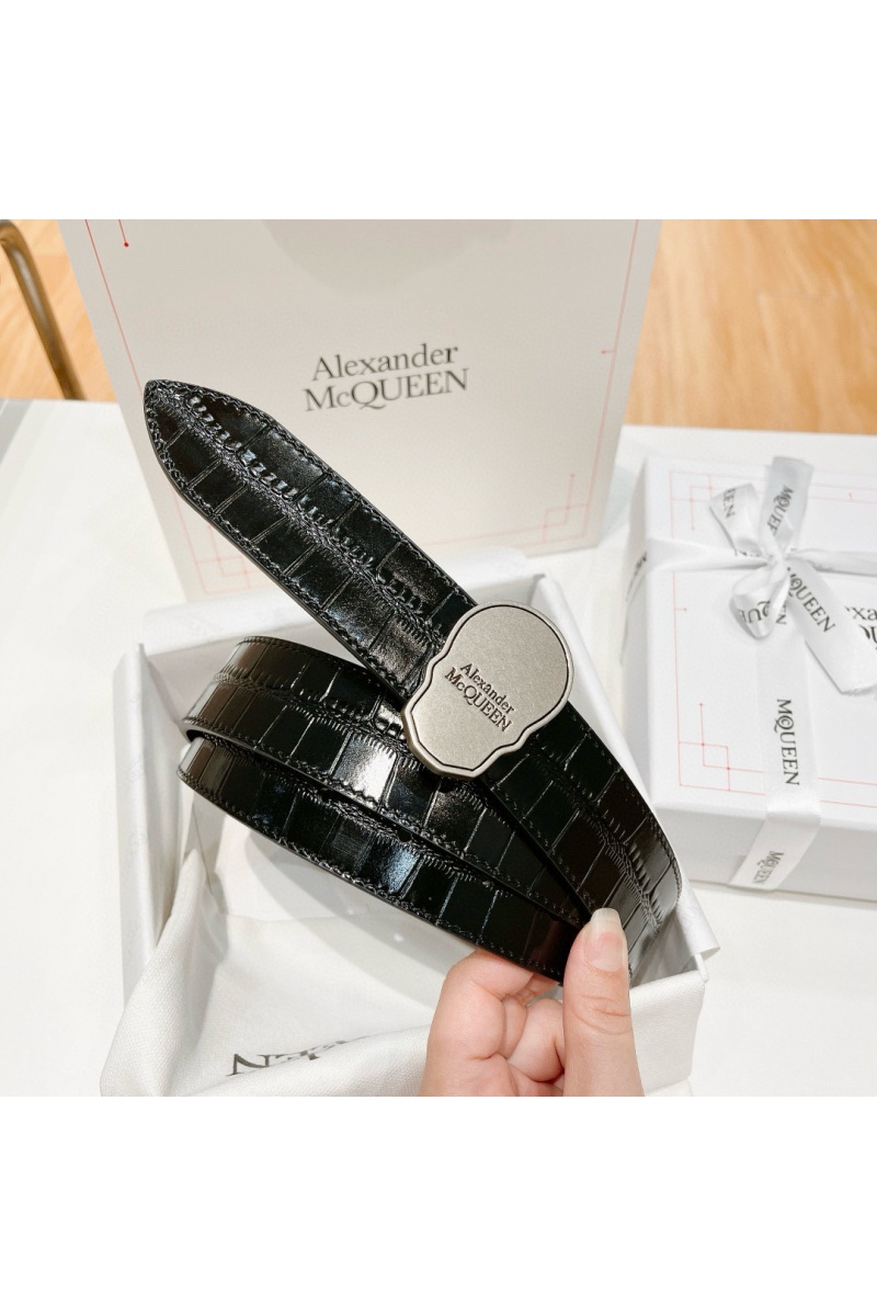 Alexander McQueen Кожаный ремень Skull Premium (ширина 3.5 см)