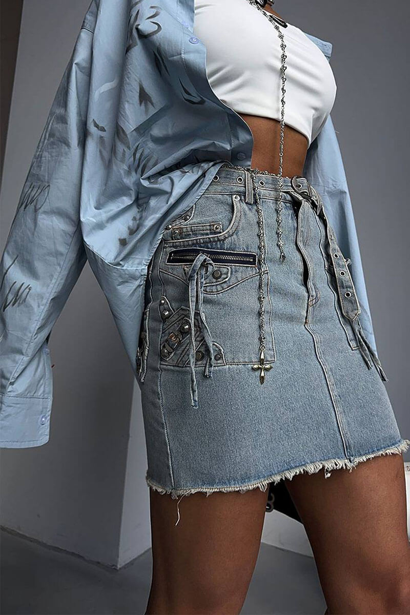 Balenciaga Женская джинсовая юбка 