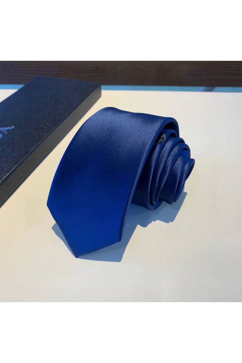 Prada Классический галстук тёмно-синего цвета