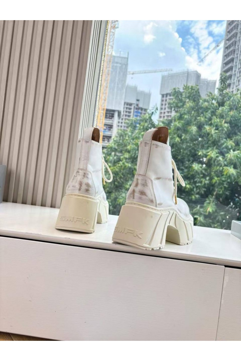 Designer Clothing Женские кожаные ботинки на платформе SMFK premium