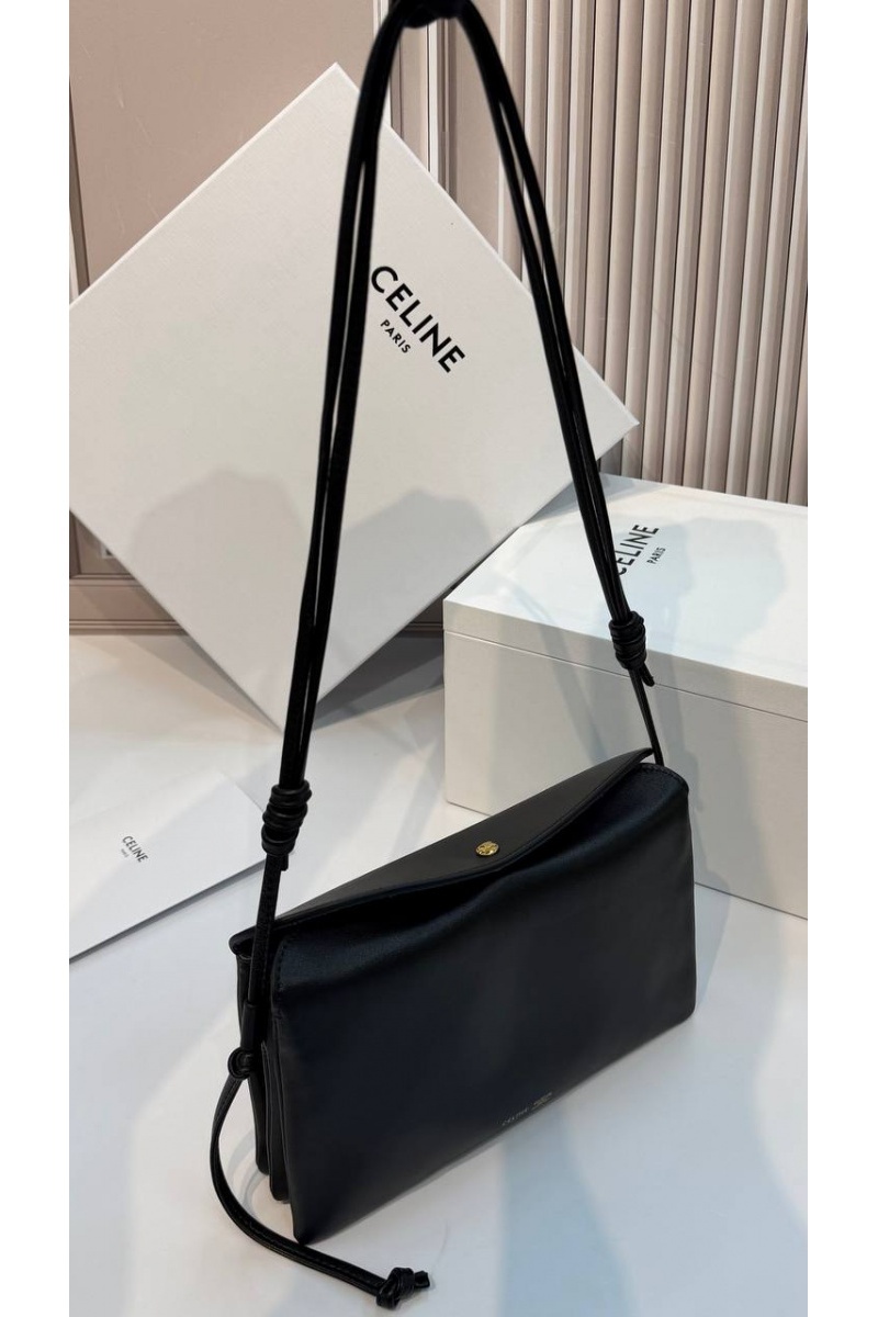 Celine Кожаная сумка Trio Flap premium 22.5x13x3.5 см
