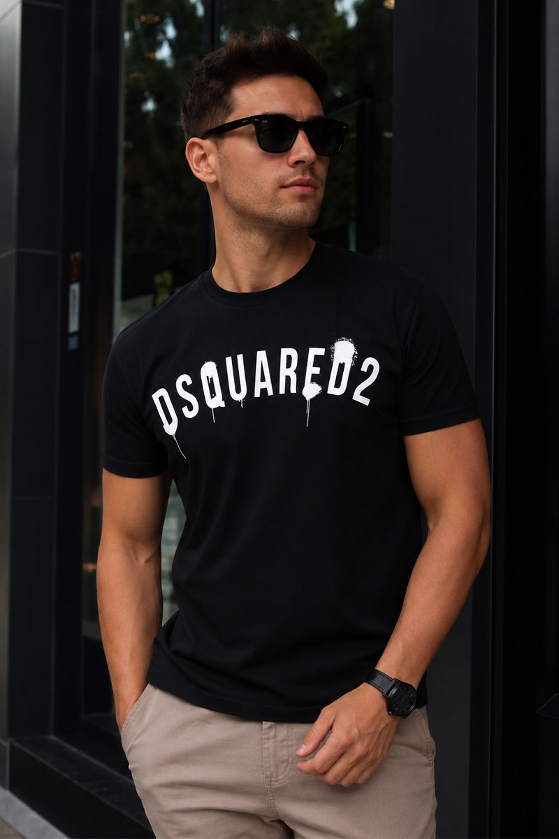 Dsquared2 Чёрная оверсайз футболка
