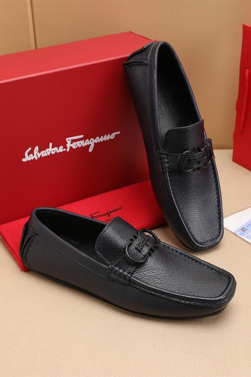 Salvatore Ferragamo Мужские кожаные мокасины 