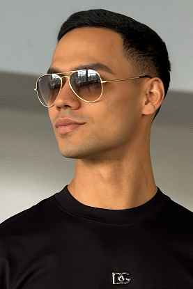 Солнцезащитные очки Aviator Large Metal - Brown