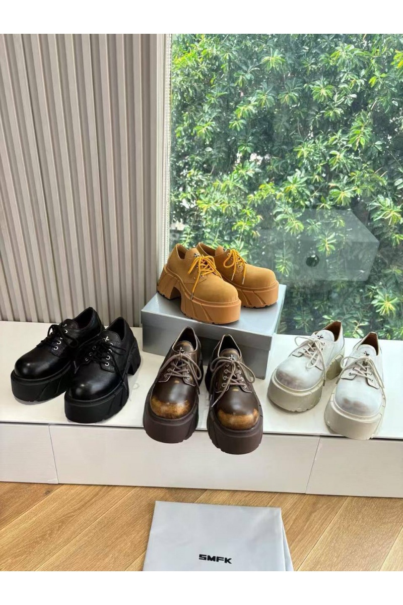 Designer Clothing Женские кожаные ботинки на платформе SMFK premium