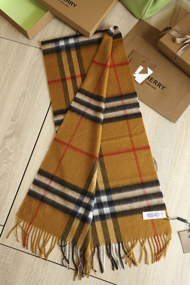 Burberry Шарф Check premium 168x30 см - Brown