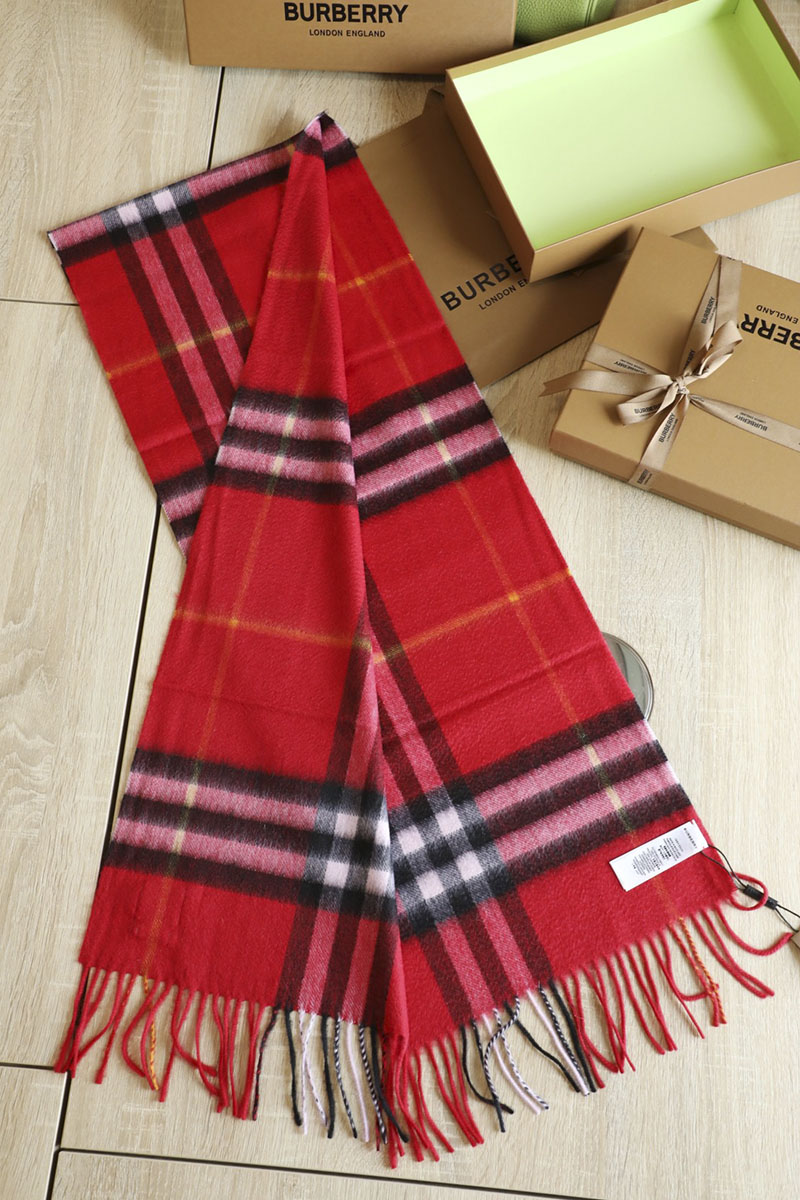Burberry Шарф Check premium 168x30 см - Red