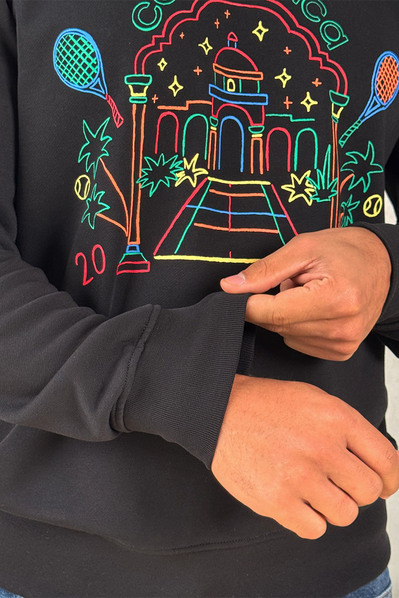 Casablanca Чёрный свитшот Rainbow Crayon Temple 