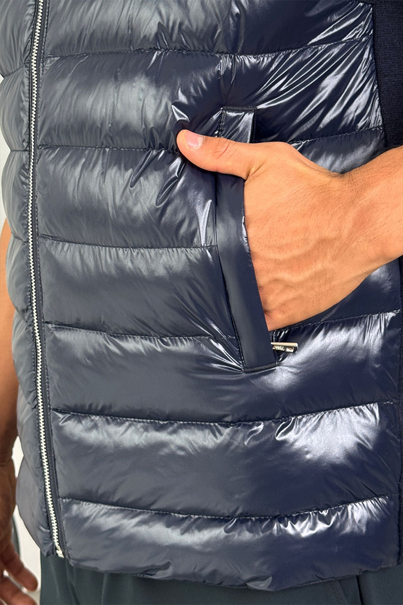 Moncler Мужской тёмно-синий жилет 