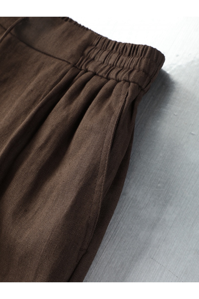 Loro Piana Льняные шорты коричневого цвета premium