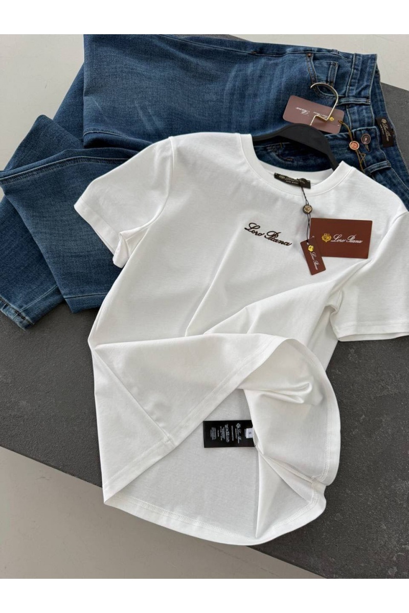 Loro Piana Женская базовая футболка premium - White