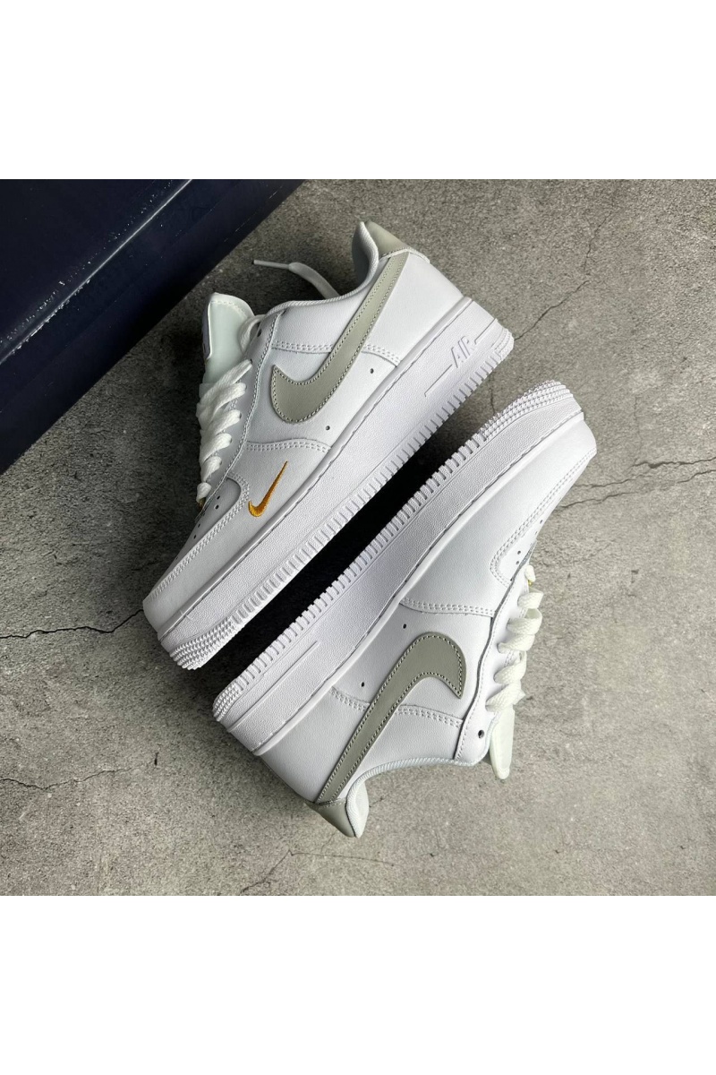 Nike Кроссовки AF1 Mini Swoosh - Grey / Gold