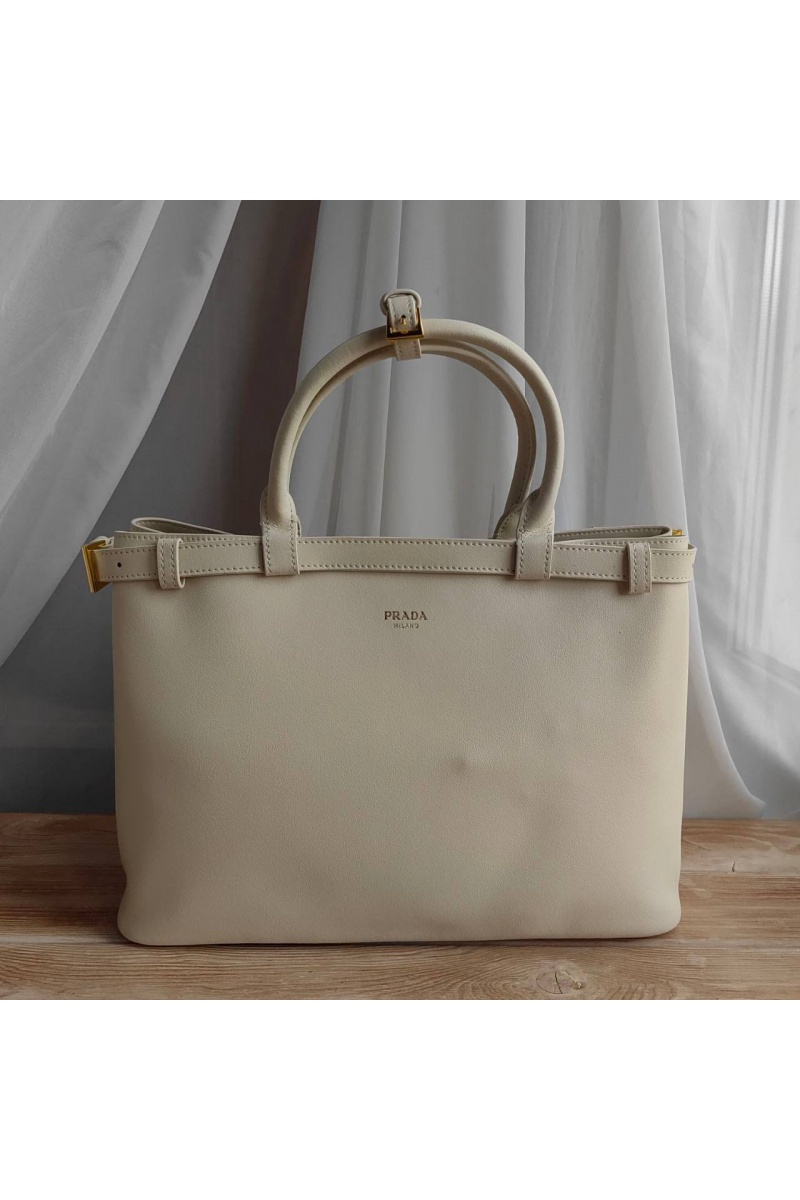 Prada Женская кожаная сумка Buckle 35x25 см (2 расцветки)