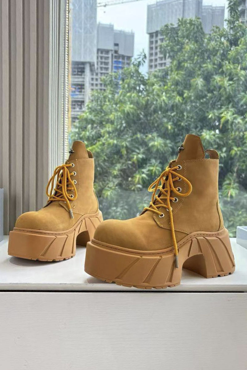 Designer Clothing Женские замшевые ботинки на платформе SMFK premium