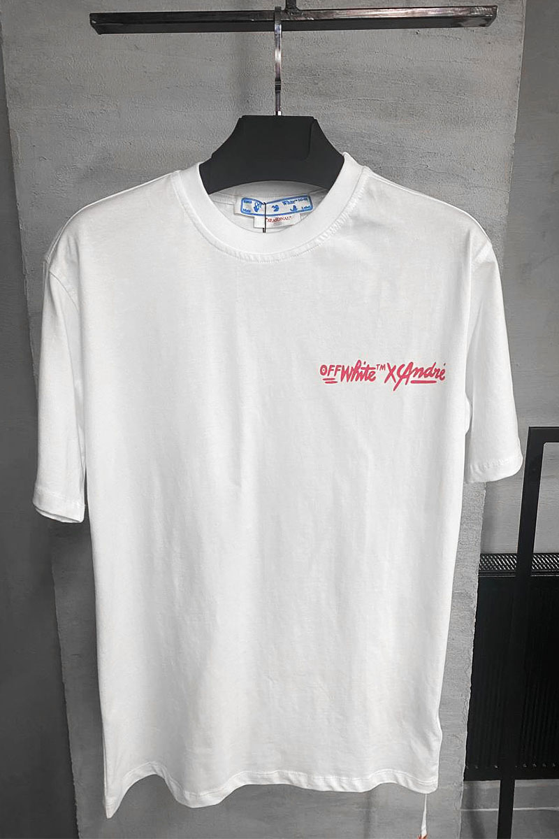 Off-White Белая оверсайз футболка Kaws