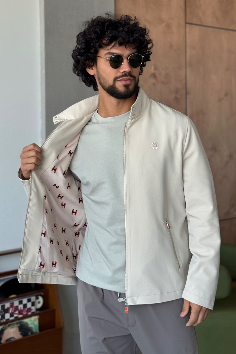 Hermes Мужская бежевая куртка 