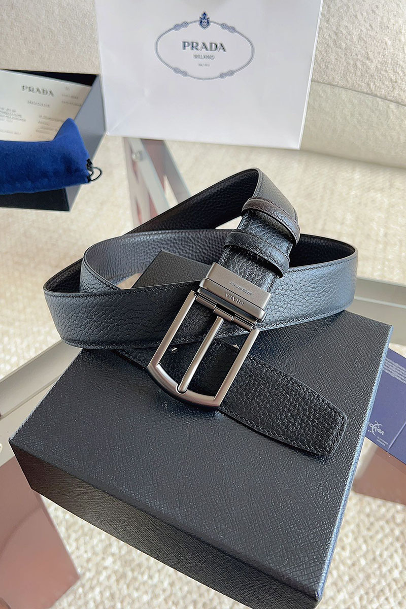Prada Двусторонний кожаный ремень premium