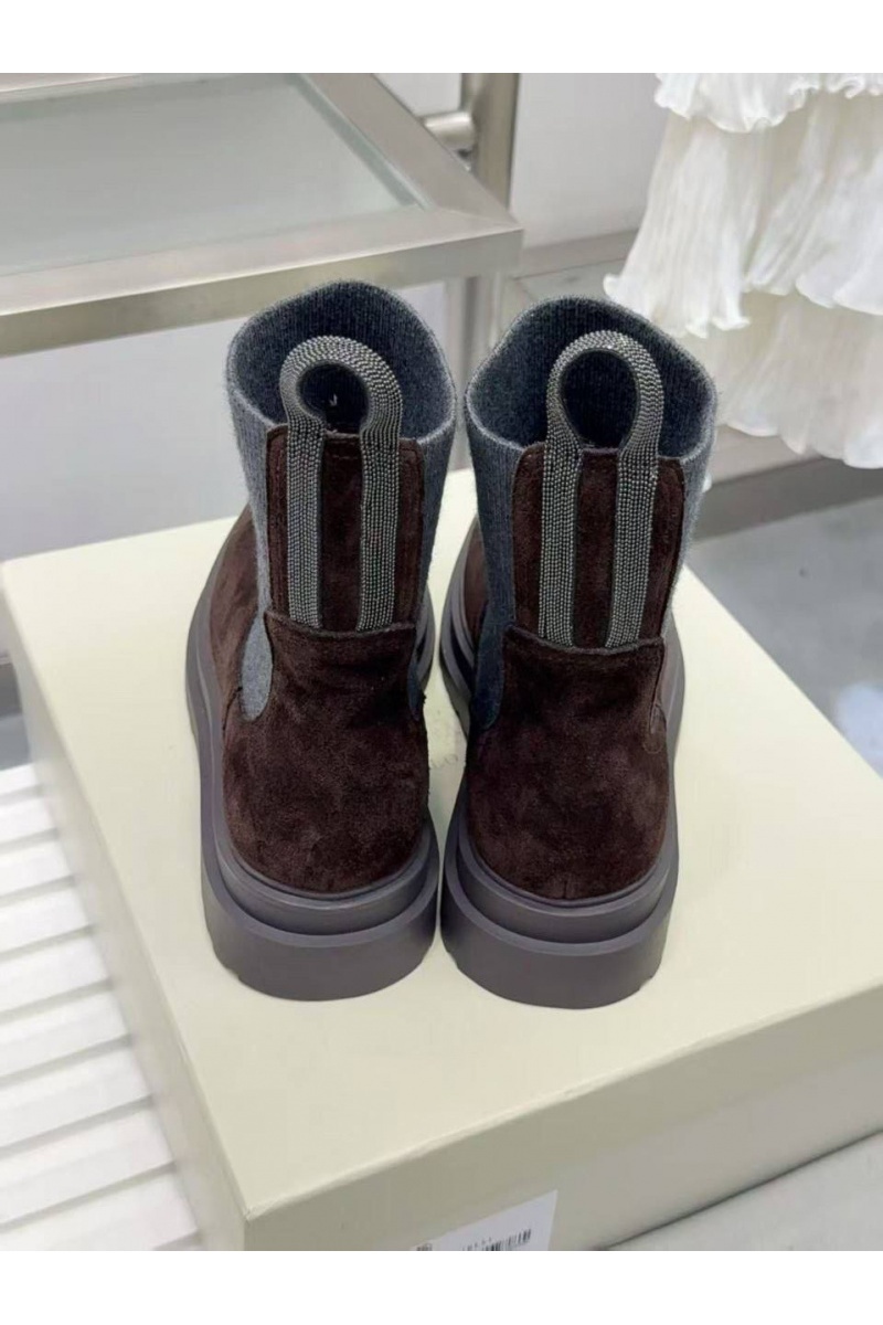 Designer Женские замшевые сапоги premium - Brown