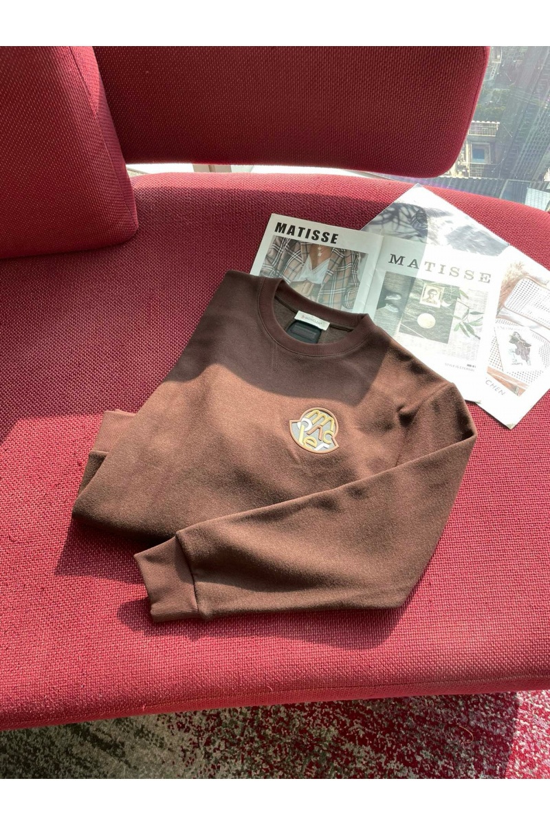Moncler Мужской свитшот logo-patch - Brown