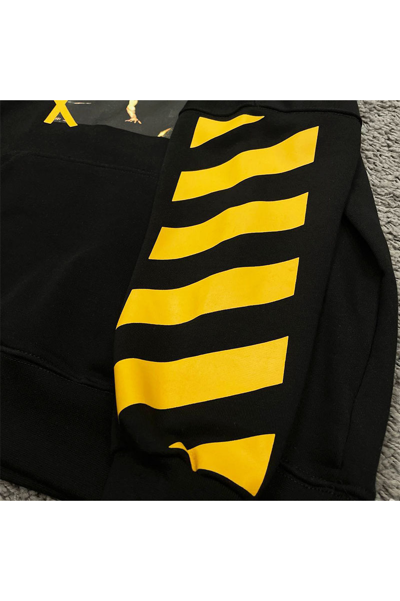 Off-White Чёрное худи Caravaggio Diag graphic-print