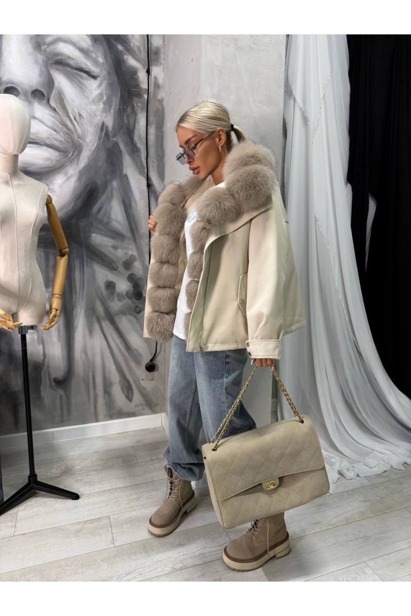 Max Mara Женская парка с натуральным мехом premium