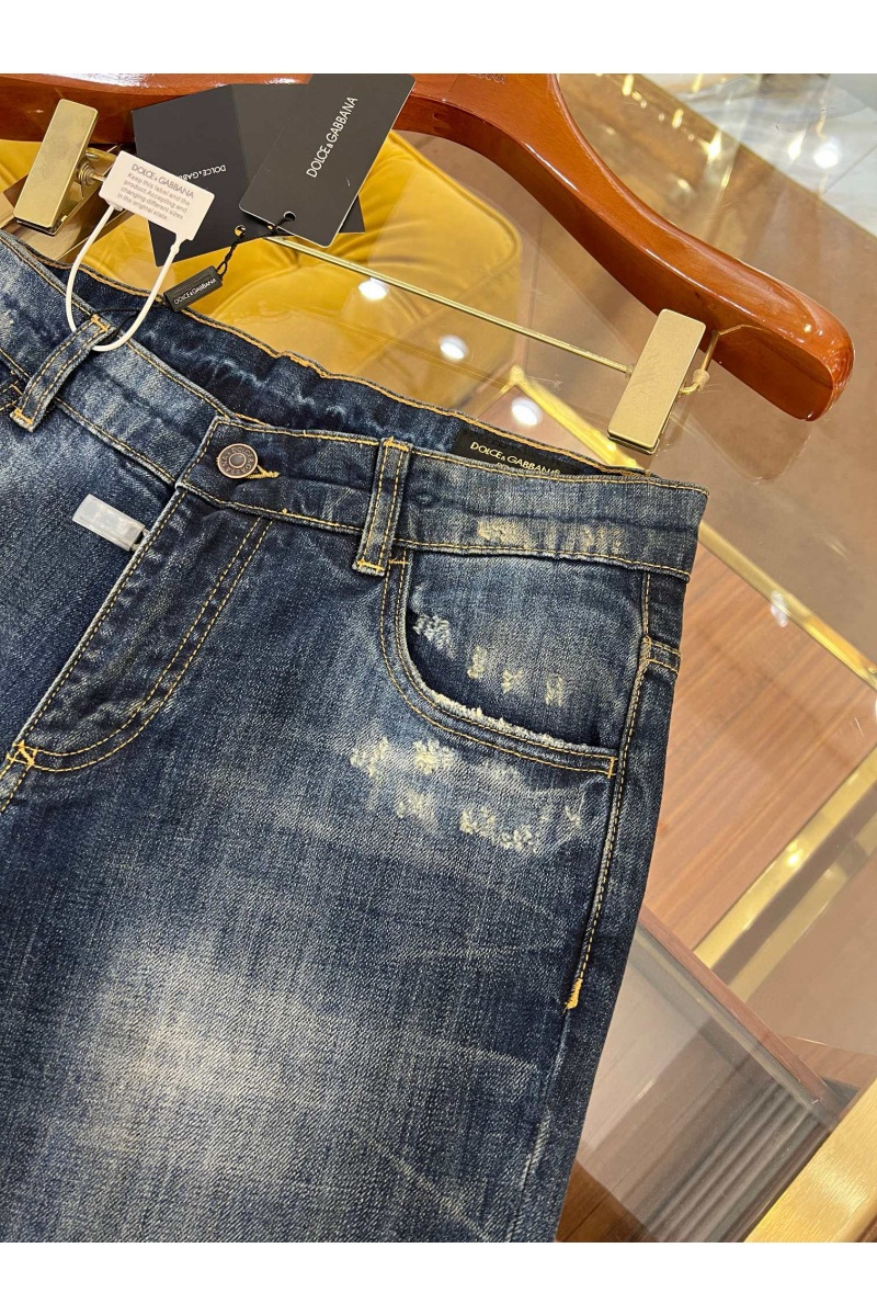 Dоlсе & Gаbbаnа Мужские синие джинсы skinny fit Premium