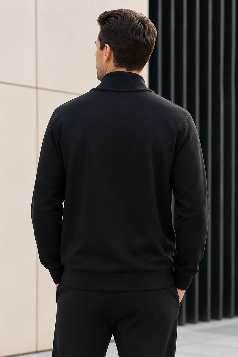 Emporio Armani EA7 Чёрная кофта на молнии 