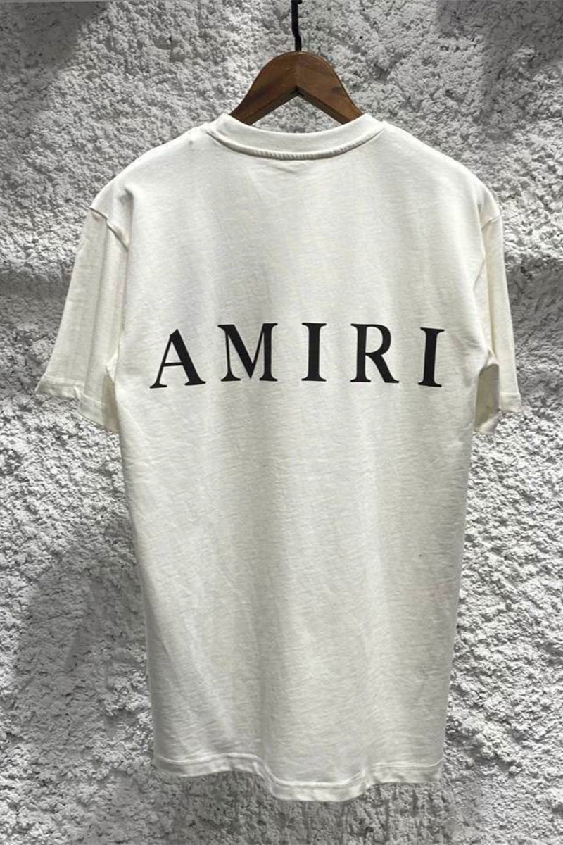 Amiri Белая мужская футболка logo-print