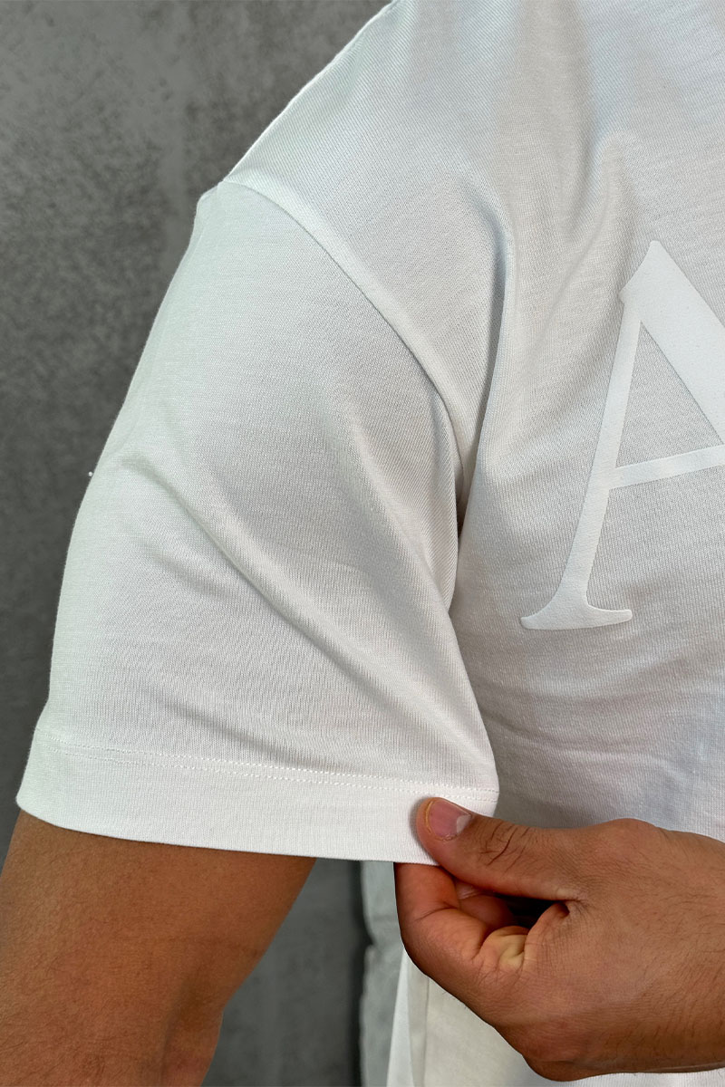 Amiri Футболка белого цвета staggered logo 