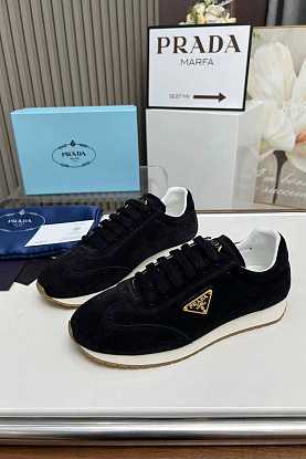 Женские замшевые кроссовки Premium - Black