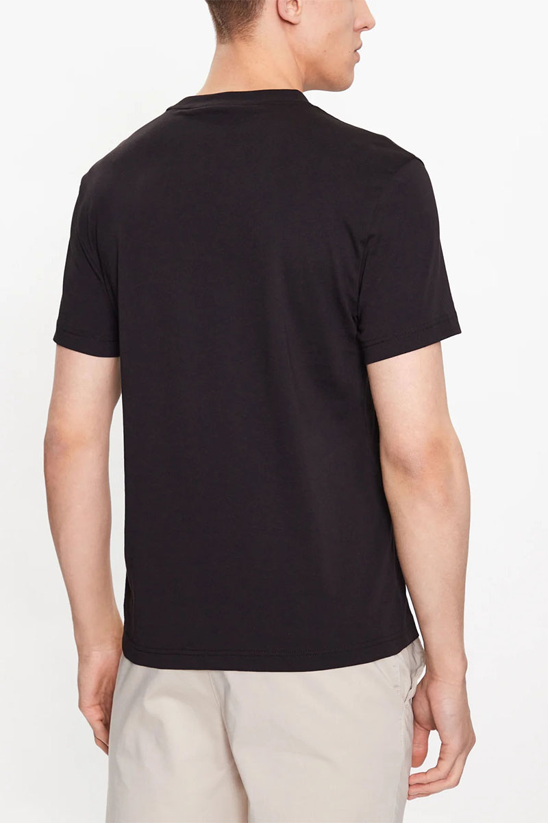 Calvin Klein Мужская чёрная футболка Gloss Stencil Logo 