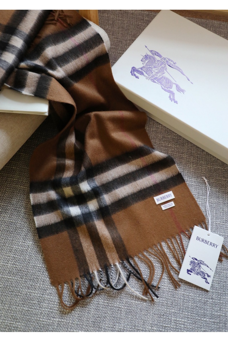 Burberry Шарф two-tone Check premium 168x30 см - Brown