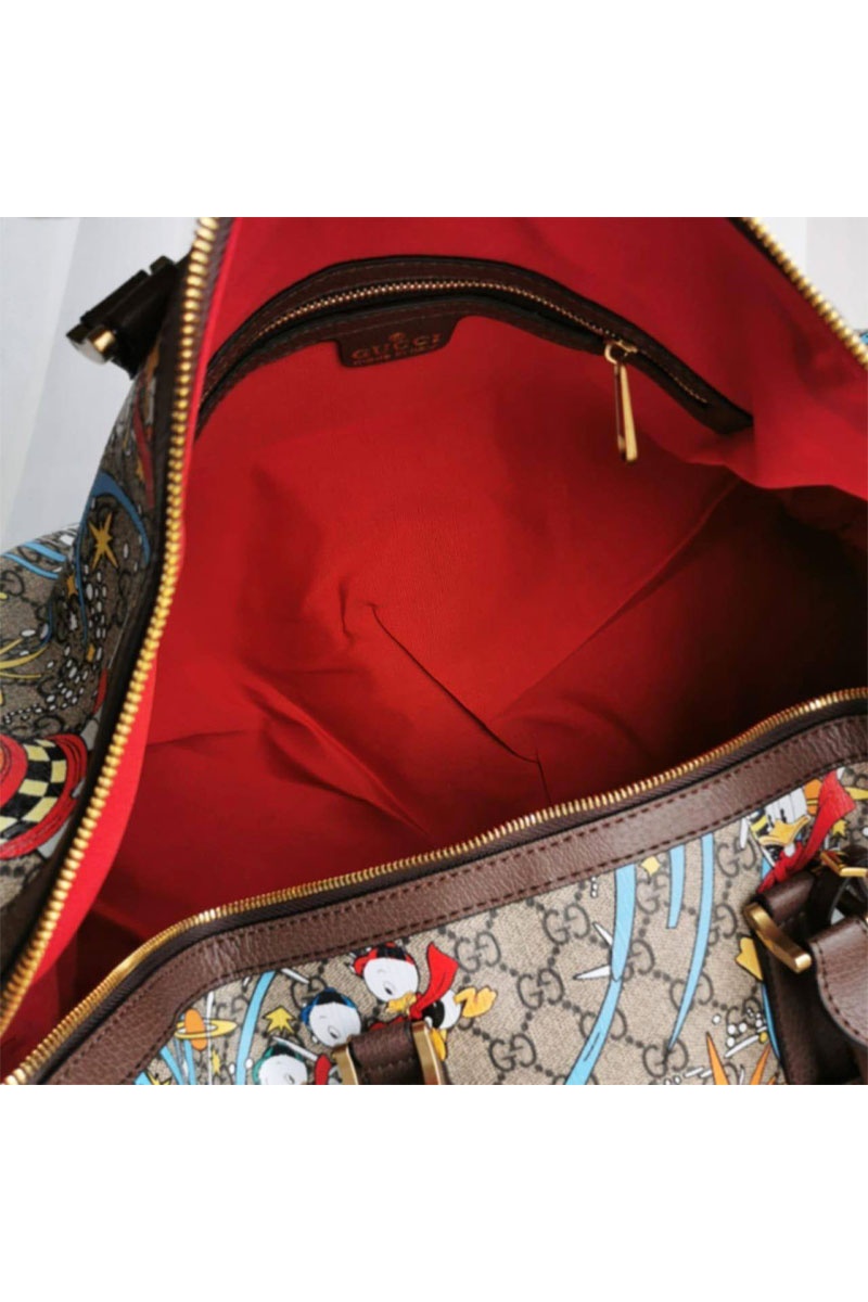Gucci Дорожная кожаная сумка Disney GG Supreme 45x28 см