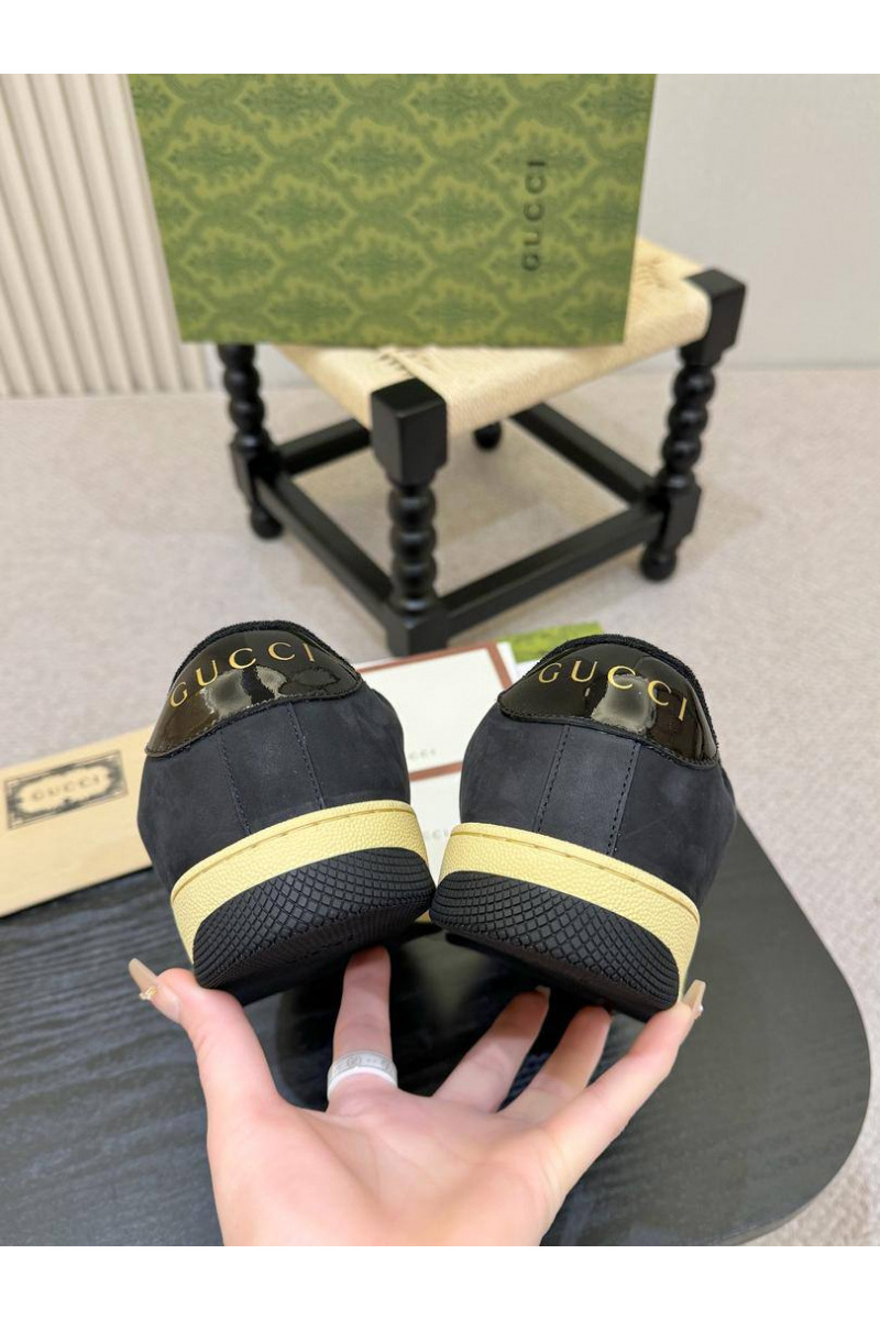 Gucci Комбинированные кроссовки GG Screener - Black