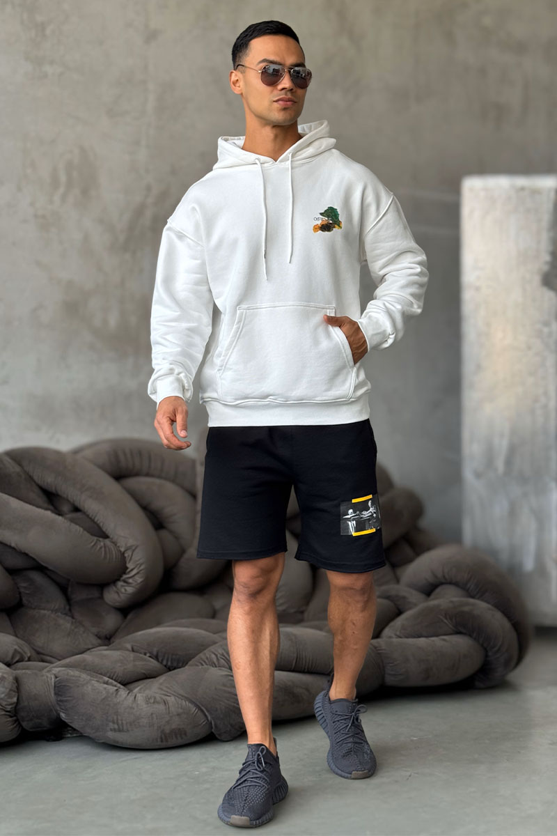 Off-White Мужское белое худи Brush Arrow 