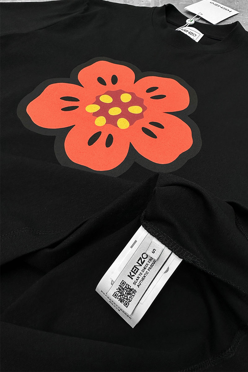 Kenzo Чёрная футболка Boke Flower graphic print 