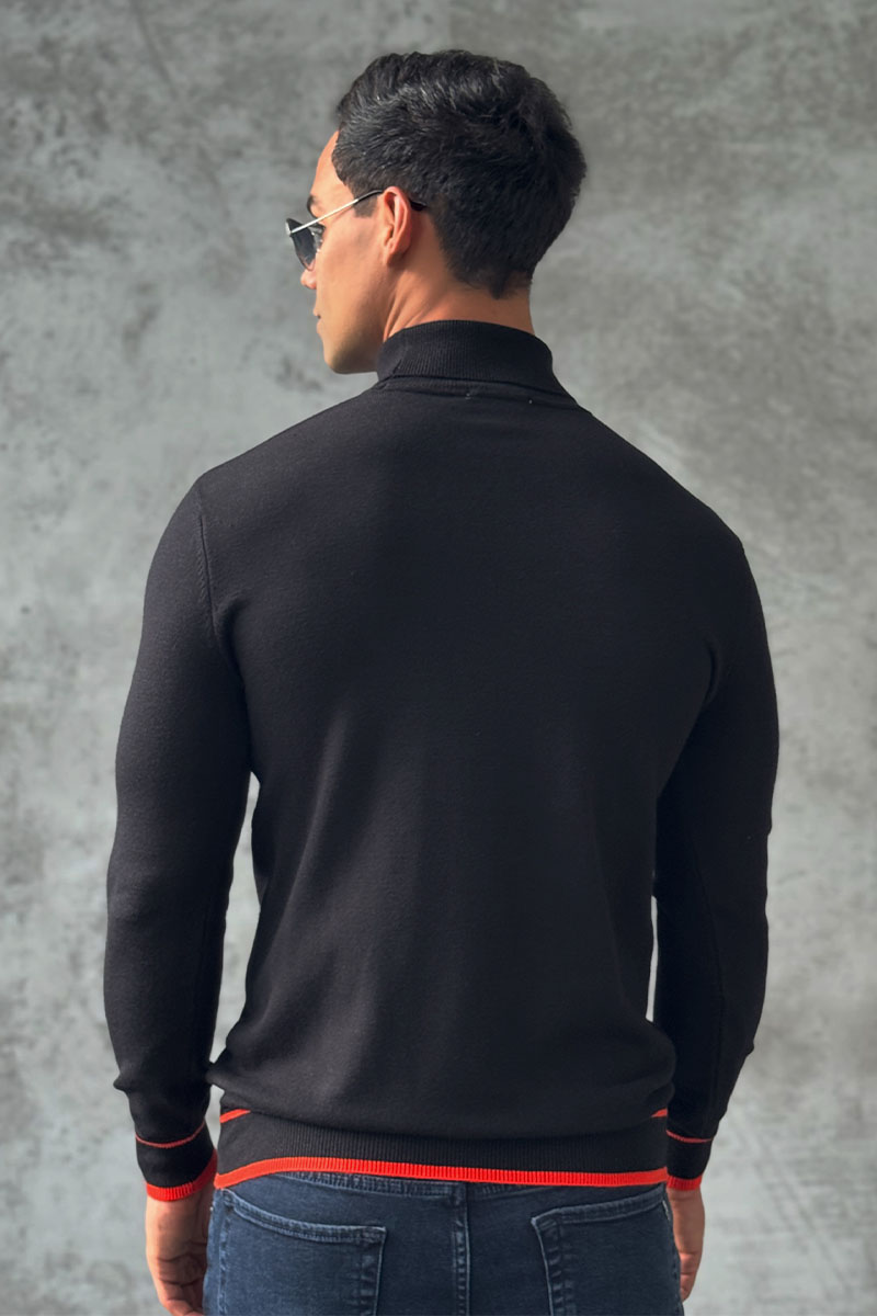 Hermes Мужская чёрная водолазка Premium