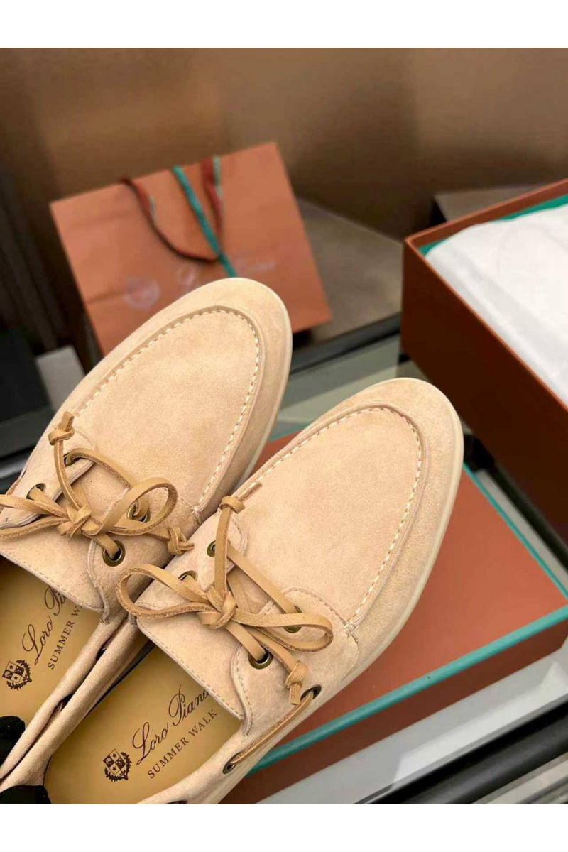 Loro Piana Женские замшевые лоферы premium