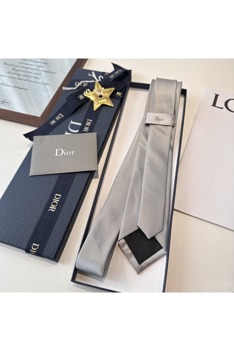 Dior Галстук logo-embroidered premium - Grey