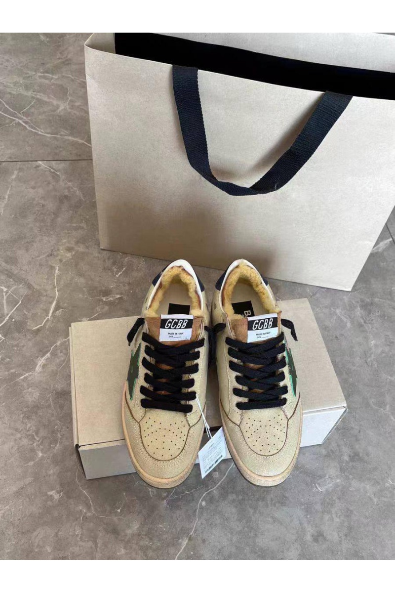 Designer Clothing Женские кроссовки с мехом Golden Goose