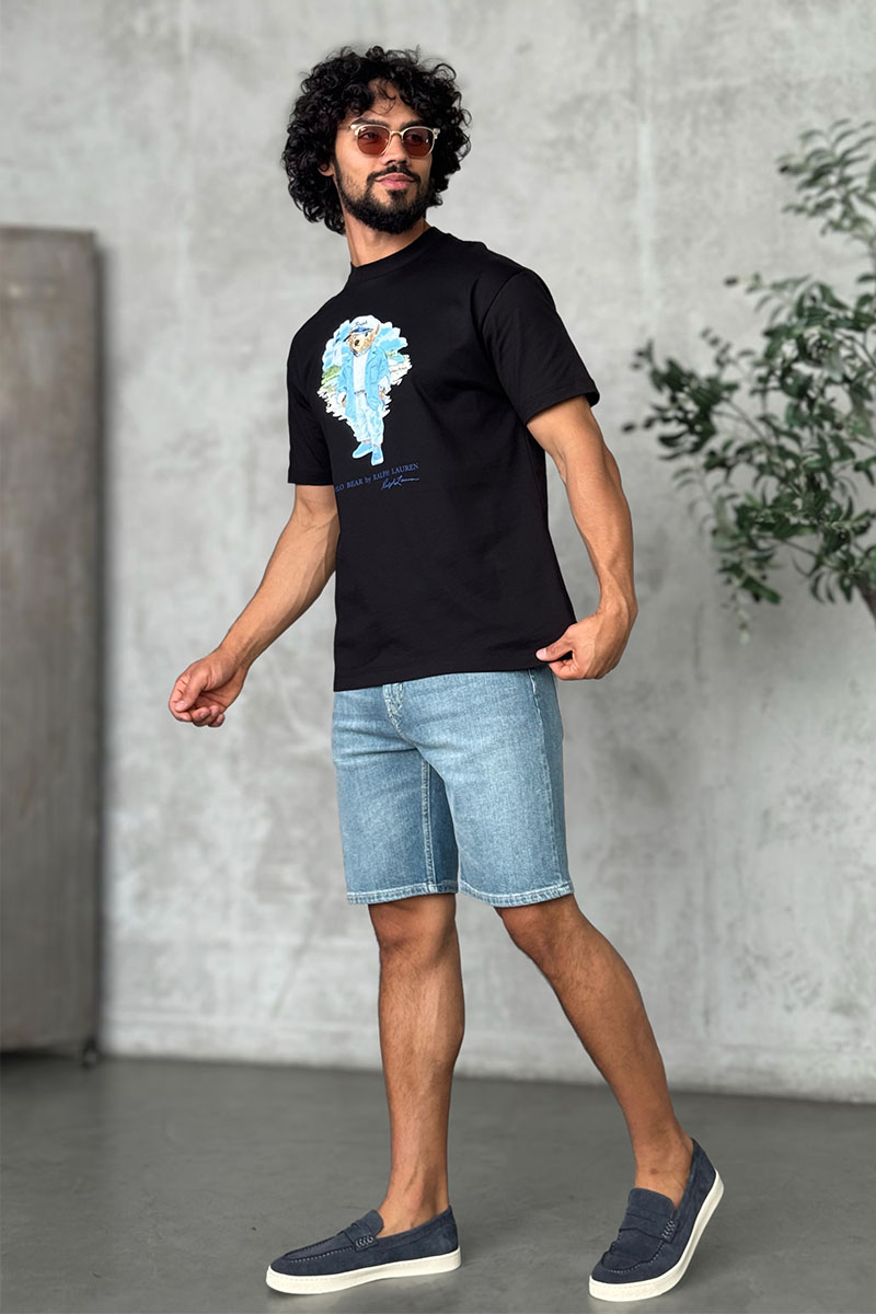 Polo Ralph Lauren Мужская чёрная футболка "Bear"