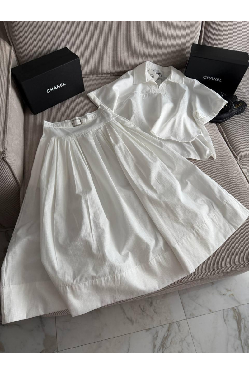 Hermes Белый женский костюм premium