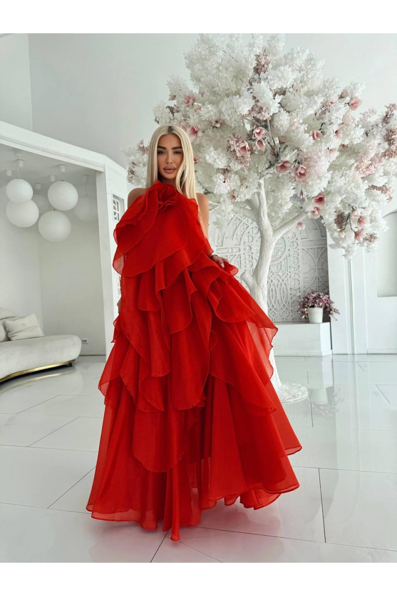 Zimmermann Женское воздушное платье красного цвета Zimmermann